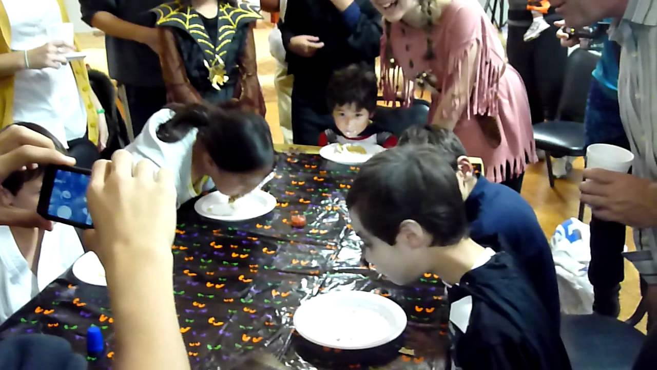Halloween Pumpkin Pie Eating Contest YouTube