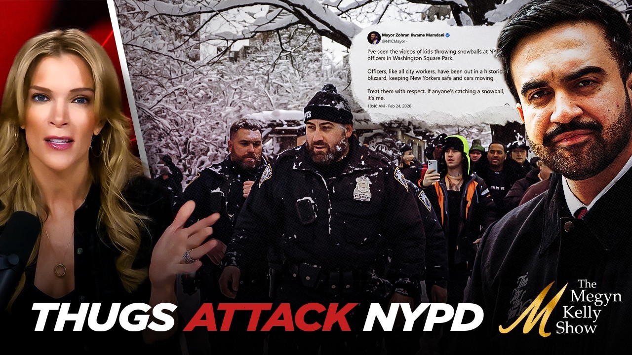 NYC Thugs Attack NYPD Officers with Snowballs While Mayor Mamdani Jokes About 