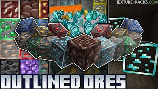 Famous Outlined Ores Texture Pack Download & Install (Minecraft PE, Java & Bedrock) Profile