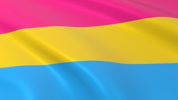 Pansexual Pride Flag waving in the wind - Flag animation - 4K UHD