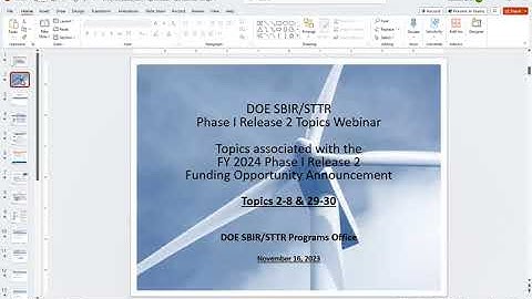 FY 2024 Phase I Release 2 Topics: 2-8 & 29-30