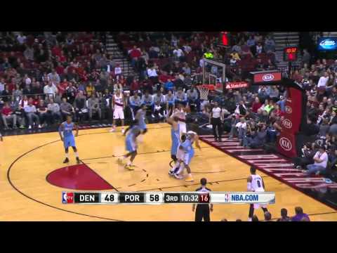 Denver Nuggets Vs Portland Trail Blazers March 1 2014 NBA 2013 14 Season