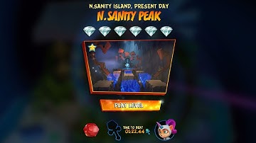 Crash 4 N. Sanity Peak Walkthrough Hidden Red Gem Location