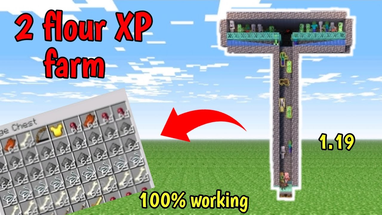 upgrading my xp farm with two flours ||Minecraft pe ||#minecraft #viral ...