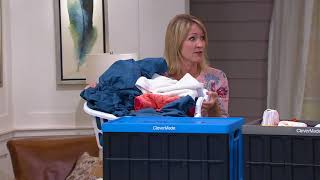 Clevermade Set of (2) 62-Liter Collapsible Crates w/ Lids on QVC