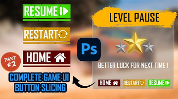 Part #2 | How-To Slice The Complete Game UI Buttons |  Photoshop Tutorial