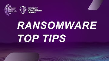 Ransomware - top tips to protect yourself