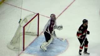 Semyon Varlamov in action during the Avalanche @ Senators hockey game