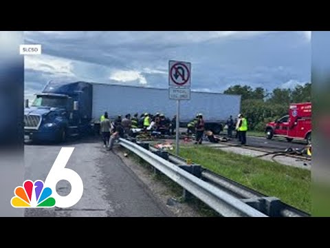 Truck driver arrested after 3 from South Florida killed in U-turn crash on Turnpike