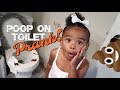 POOP ON TOILET PRANK ON 3 YEAR OLD I Blamed Her OMG