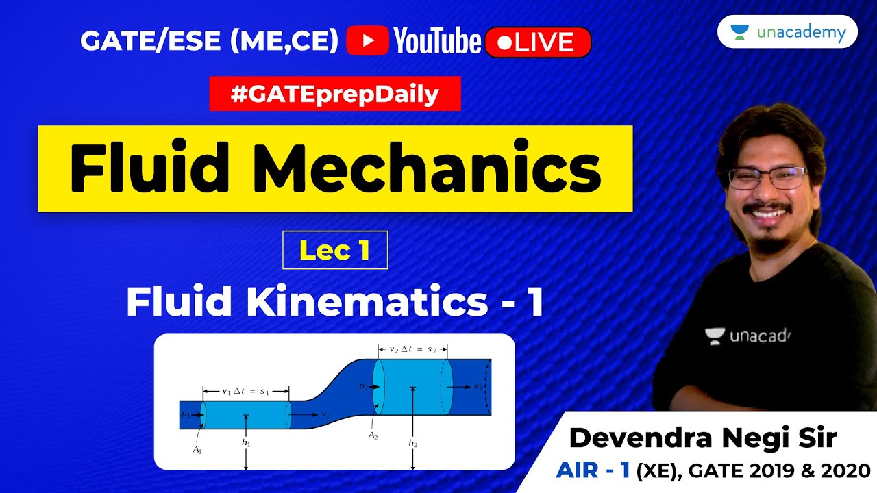 Fluid Mechanics | Lec 1 | Fluid Kinematics | GATE Mechanical/Civil ...