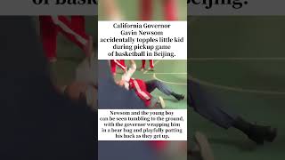 California Gov  Gavin Newsom has a pickup basketball game with young Chinese students