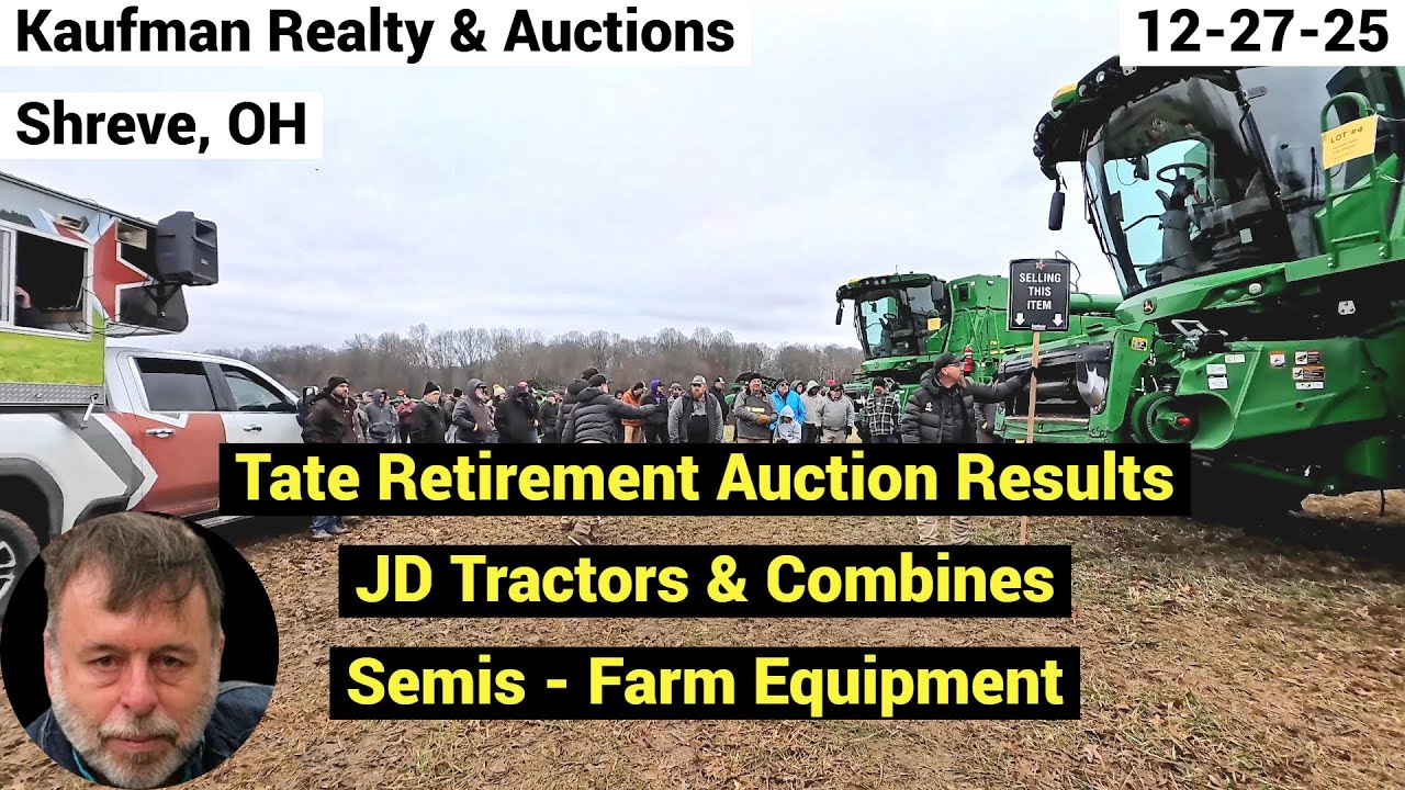 Auction Results - Tate Farm Retirement Auction -JD Tractors | Combines | Equipment - 12-27-25