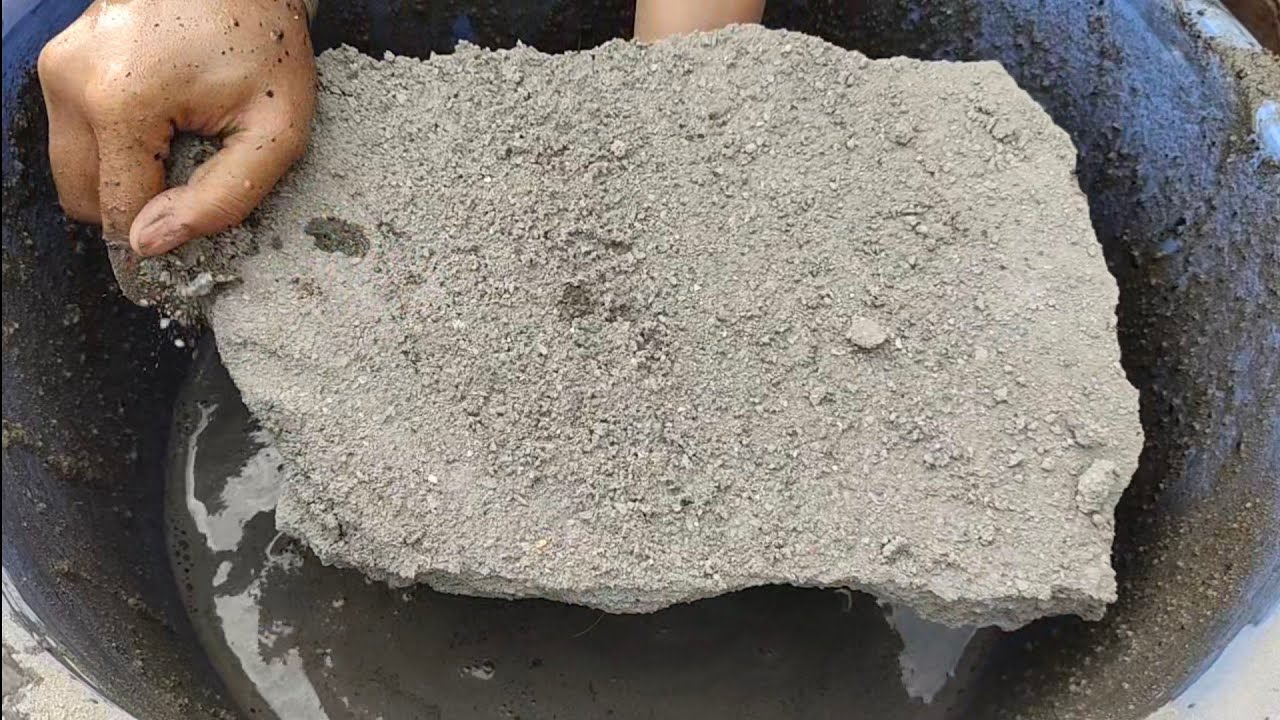 Asmr - Gritty  sand cement long slabs crumbling in lots of water 💦 ‎@AS ASMR 