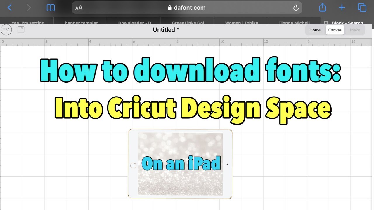 How to get free fonts for cricut | Upload fonts on iPad - YouTube