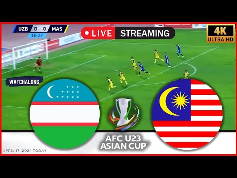 ⚽ Uzbekistan U-23 vs Malaysia U-23 #LIVE . AFC Asian Cup Qatar U23 2024. Football Live Full Match