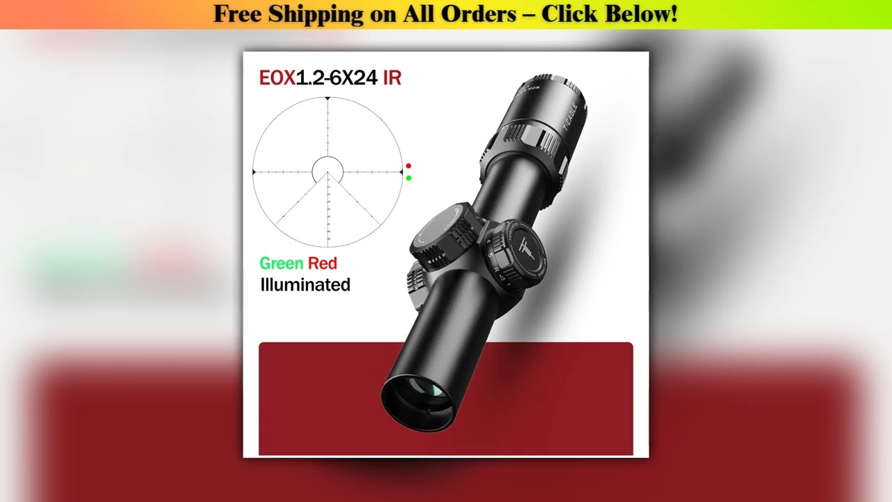EOX1.2-6 X24 IR Rifle Scope Shooting Sports Telescopic Sight Hunting Rifle Scope Optical Air Gun