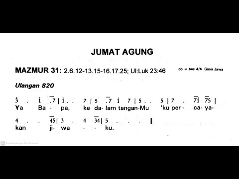 [Edisi Lama] Jumat, 29 Maret 2024 - JUMAT AGUNG - Mazmur Tanggapan &amp; Bait Pengantar Injil - Thn B