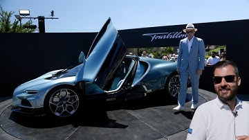 Bugatti Tourbillon at Monterey Car Week with designer Frank Heyl and CEO Mate Rimac