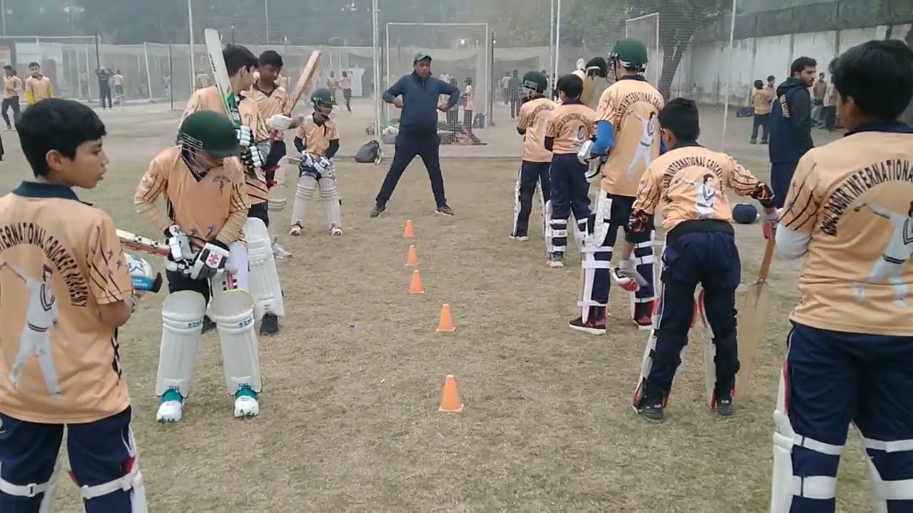 Coaches Are Working on Batting Stance - Learn Cricket Online Winter Memories