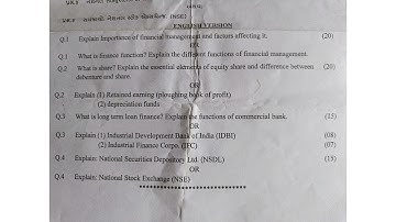 B.com Sem - 5 || FINANCIAL MANAGEMENT - 1 (2021)