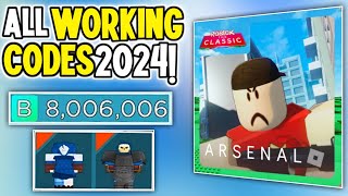 THE CLASSIC⚠️ARSENAL ROBLOX CODES 2024 - ARSENAL CODES