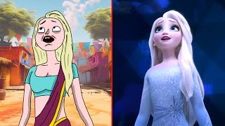 Frozen 2 Elsa Funny Drawing Meme | Try Not to Laugh 😂