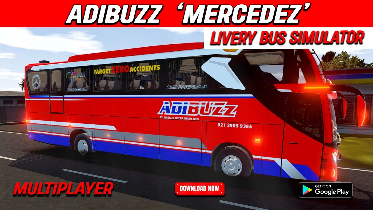 BUS SIMULATOR X MULTIPLAYER - Livery Bus ADIBUZZ 'MERCEDEZ' [JetBus 3 ...