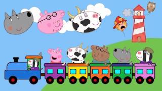 Peppa Pig Train Trouble 🚂 Can You Help Fix the Scared Characters?#kidscartoon #daddypig #funforkids