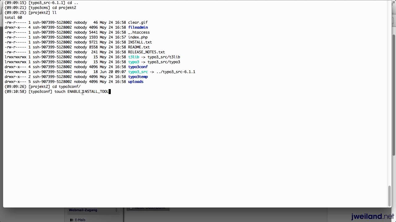 Anleitung: TYPO3 neu installieren