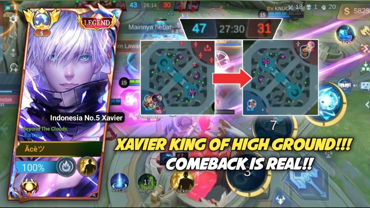EPIC COMEBACK IS REAL, KETIKA XAVIER DIBAWA KE LATE GAME | TOP GLOBAL XAVIER MLBB
