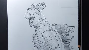 How to draw Shimo from Godzilla x Kong New Empire | Shimo drawing step by step