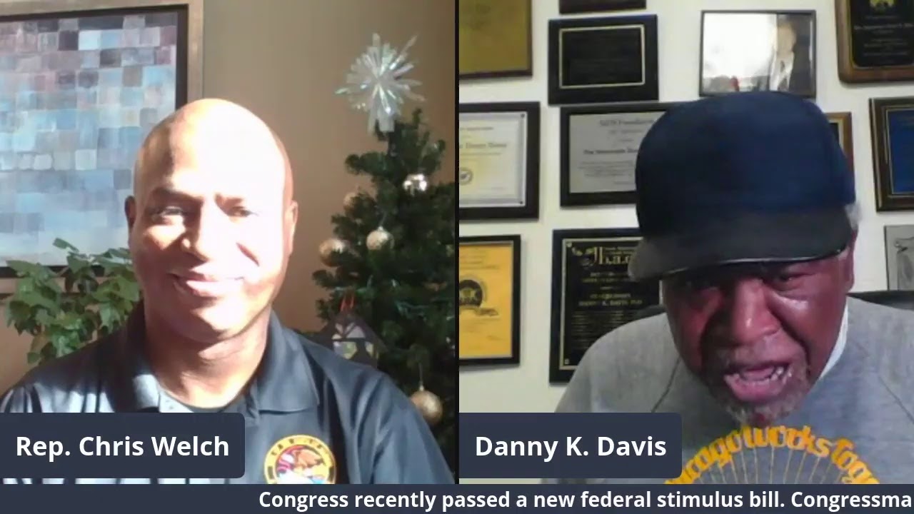 Rep. Emanuel "Chris" Welch chats with Congressman Danny K. Davis