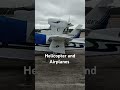 Helicopter and Airplanes on the Tarmak