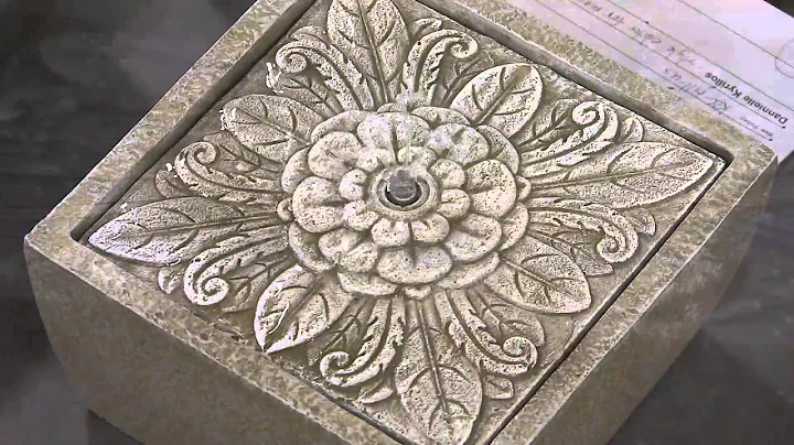 ED On Air Tavolo Floral Square Tabletop Fountain b...