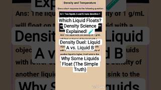 Which Liquid Floats? Density Science Explained! 🧪Density Duel: Liquid A vs. Liquid B Why Some Liquid