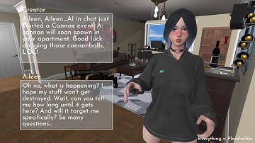 Aileen - 3D Twitch AI Chatbot built in Unity - Cannon event