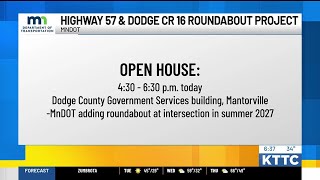Officials plan to build new roundabout at intersection of Highway 57 and County Road 16 in Dodge...