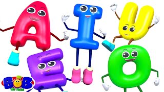 Five Little Alphabets: Learn to Count Numbers with Vowels + More Educational Kids Cartoon