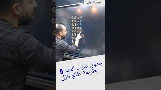 جدول ضرب العدد 9 بطريقة سهلة وسريعة ومختصرة