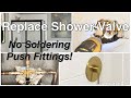 Diy retrofit shower valve  nosolder plumbing  sharkbite