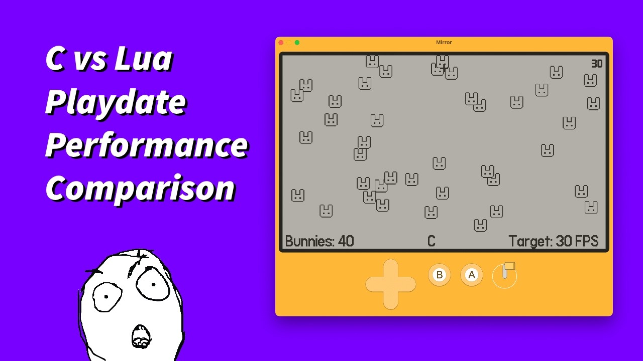How much faster is C than Lua for Playdate game development? - YouTube