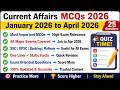 Top 100 Current Affairs MCQs 2026 Part 4 | Jan to April Most Important Questions#gk #currentaffairs