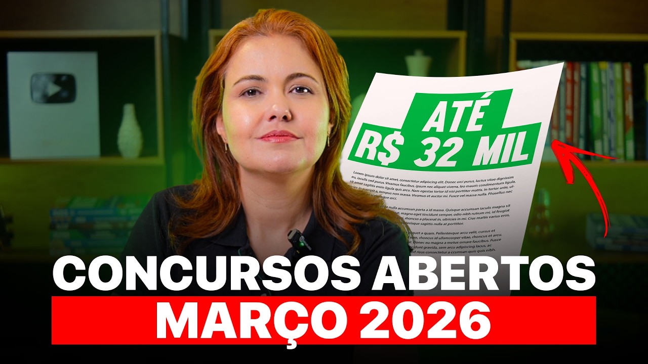 RADAR de Concursos de Março 2026 | Principais Editais do Mês de Março!