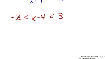 1.7 Linear and Absolute Value Inequalities - Solve Absolute Value Inequalities (example)