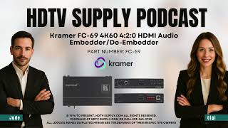Kramer FC-69 4K60 4:2:0 HDMI Audio Embedder/De-Embedder - YouTube