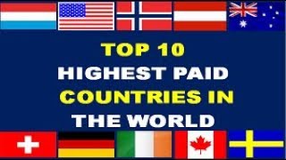 Top Highest Paying Jobs in the World, Highest Paying Countries