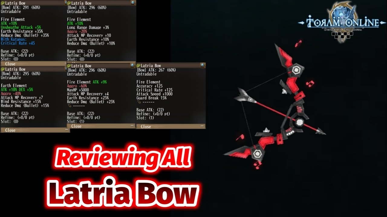 Toram Online Testing all "Latria Bow" from Hatsune Miku Collaboration YouTube
