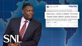 Weekend Update Trump Posts Make Iran Great Again Says Us Won War On Day One  Snl