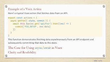 Should I Use async/await in Vuex Store Actions?